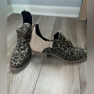 Leopard Print Ankle Boots